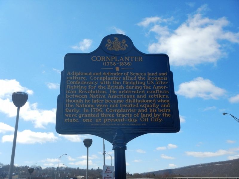 Cornplanter Marker. Click for full size. Cornplanter Marker image. Click for full size.