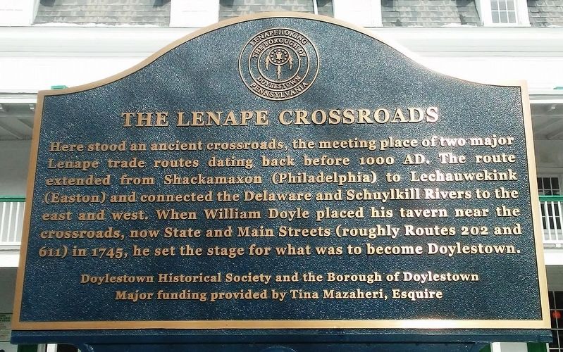 The Lenape Crossroads Marker image. Click for full size.