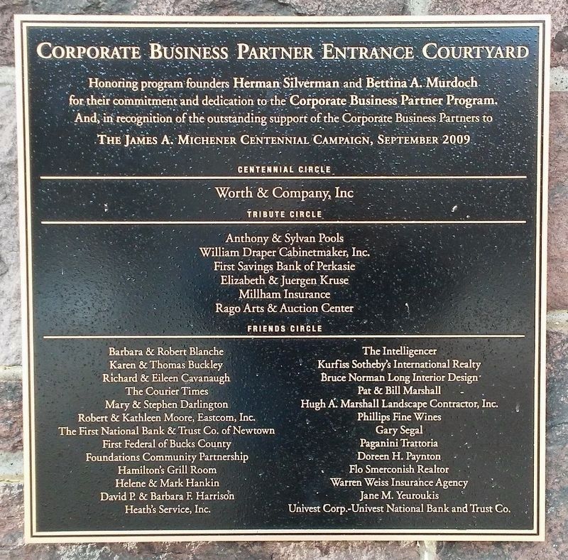 Corporate Business Partner Entrance Courtyard Marker image. Click for full size.