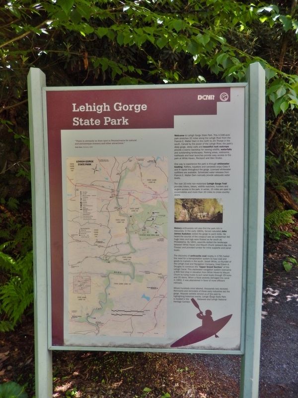 Lehigh Gorge State Park Marker image. Click for full size.
