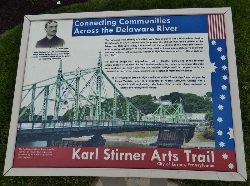 Connecting Communities Across the Delaware River Marker image. Click for full size.