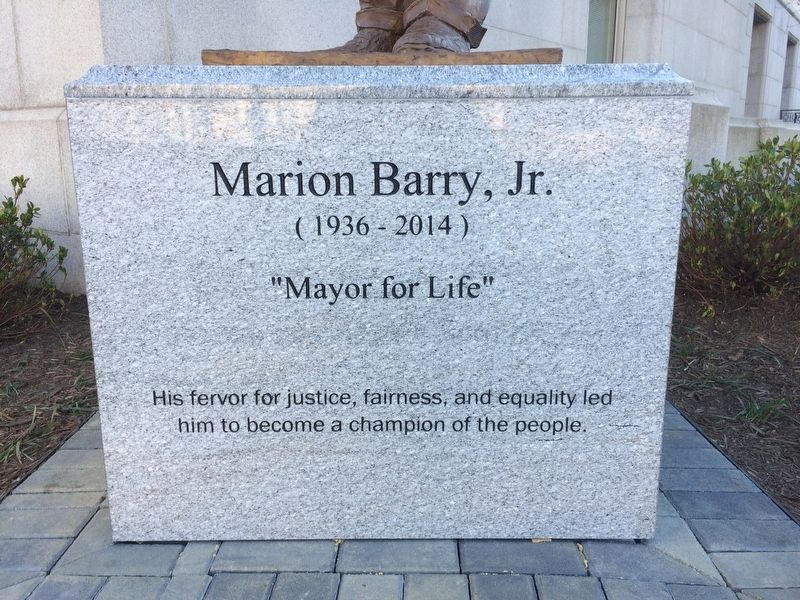 Front of Marion Barry, Jr. Marker image. Click for full size.