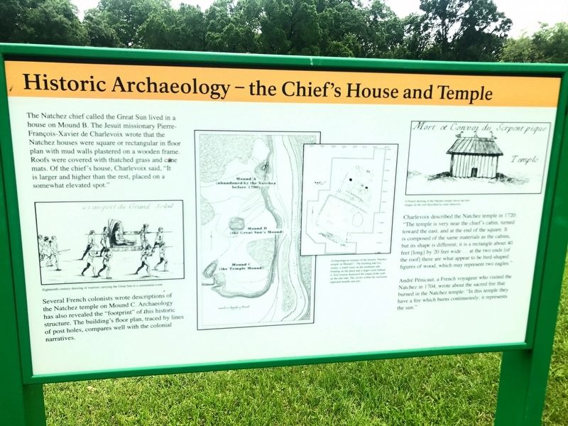 Historical Archaeology - the Chief's House and Temple Marker image. Click for full size.