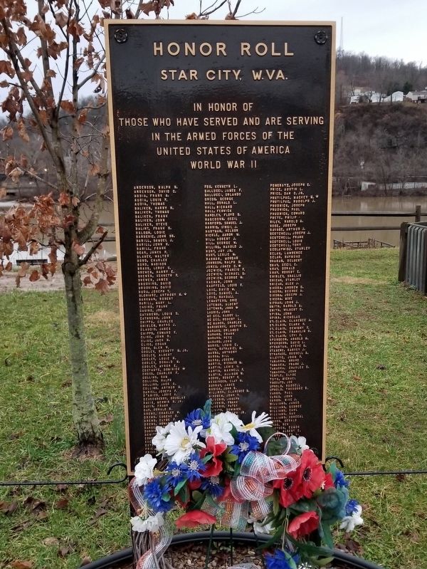 Honor Roll Star City, W.Va. Marker image. Click for full size.