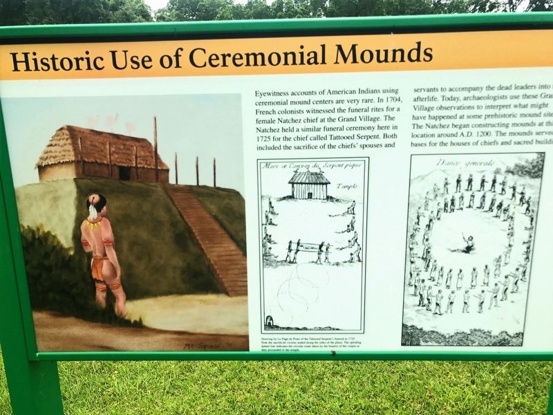 Historic Use of Ceremonial Mounds Marker image. Click for full size.