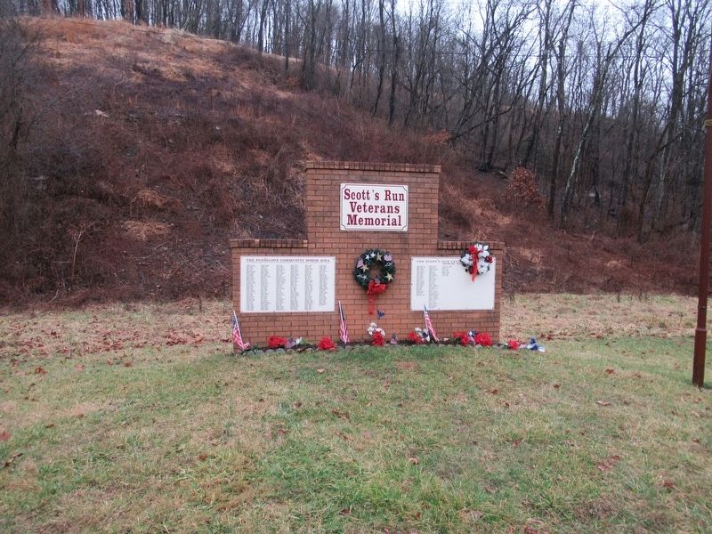 Scott’s Run Veterans Memorial. Click for full size. Scott’s Run Veterans Memorial image. Click for full size.