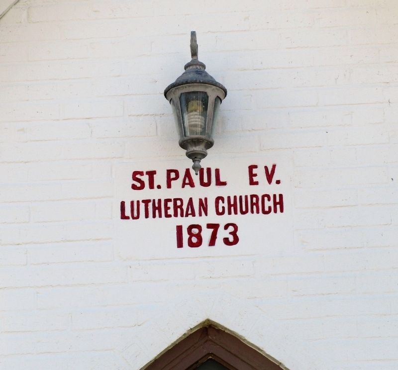 St Paul Lutheran Church Dog Leg Road, Dayton Marker image. Click for full size.