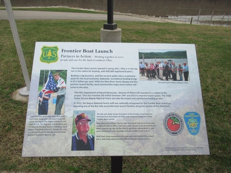 Frontier Boat Launch Marker image. Click for full size.