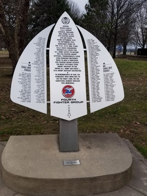 Fourth Fighter Group Memorial. Click for full size. Fourth Fighter Group Memorial image. Click for full size.