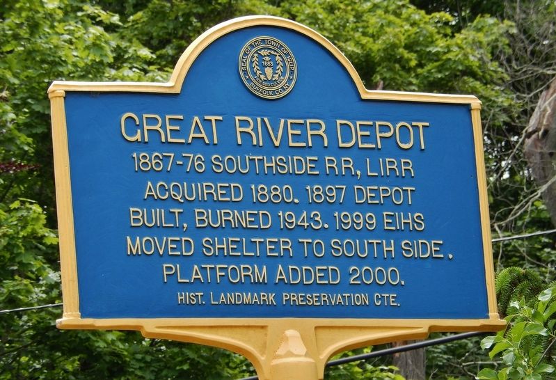 Great River Depot Marker. Click for full size. Great River Depot Marker image. Click for full size.