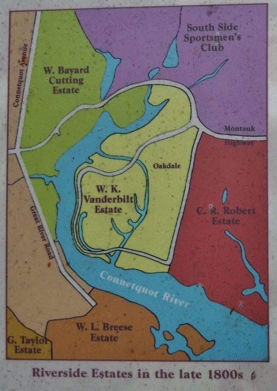 Marker detail: Connetquat riverside estates in the late 1800s image. Click for full size.