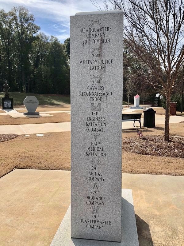 29th Infantry Division Monument (East side) image. Click for full size.