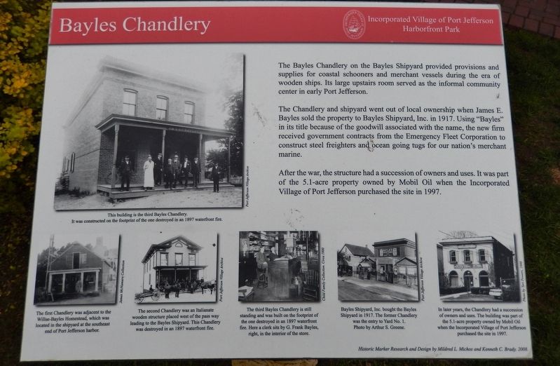 Bayles Chandlery Marker image. Click for full size.