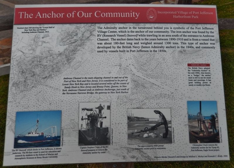 The Anchor of Our Community Marker. Click for full size. The Anchor of Our Community Marker image. Click for full size.
