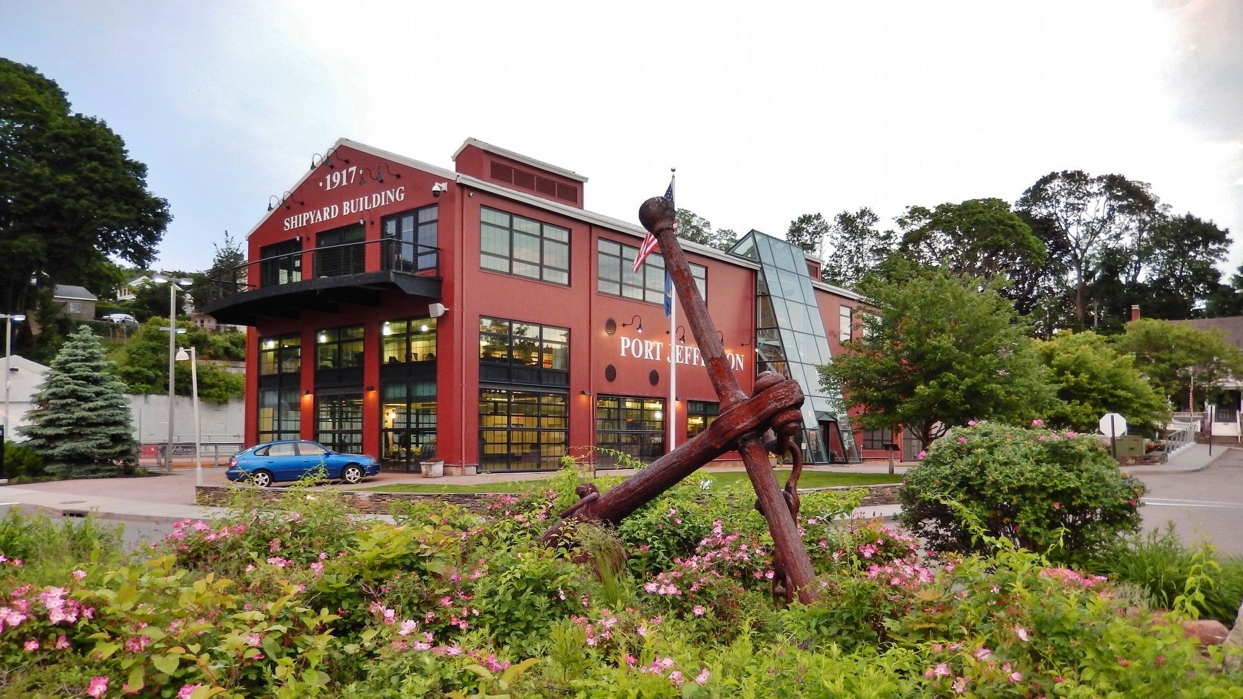 Admiralty Anchor & 1917 Shipyard Building (<i>directly behind marker</i>). Click for more information. Admiralty Anchor & 1917 Shipyard Building (<i>directly behind marker</i>) image. Click for more information.