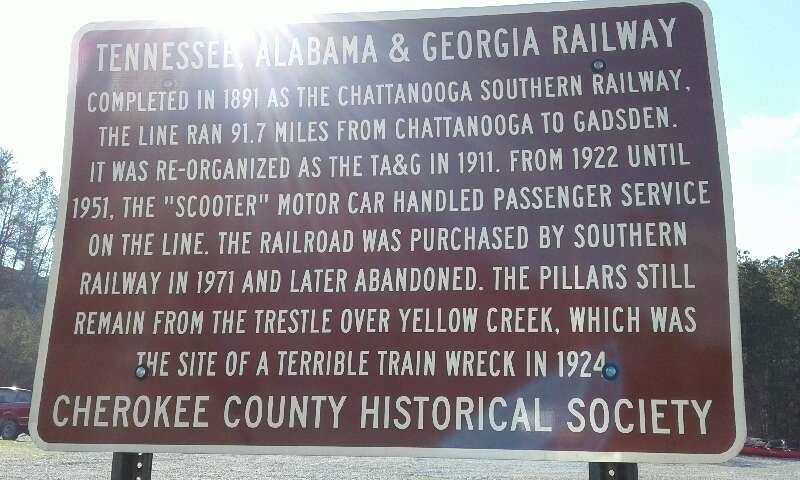 Tennessee Alabama & Georgia Railway Marker image. Click for full size.