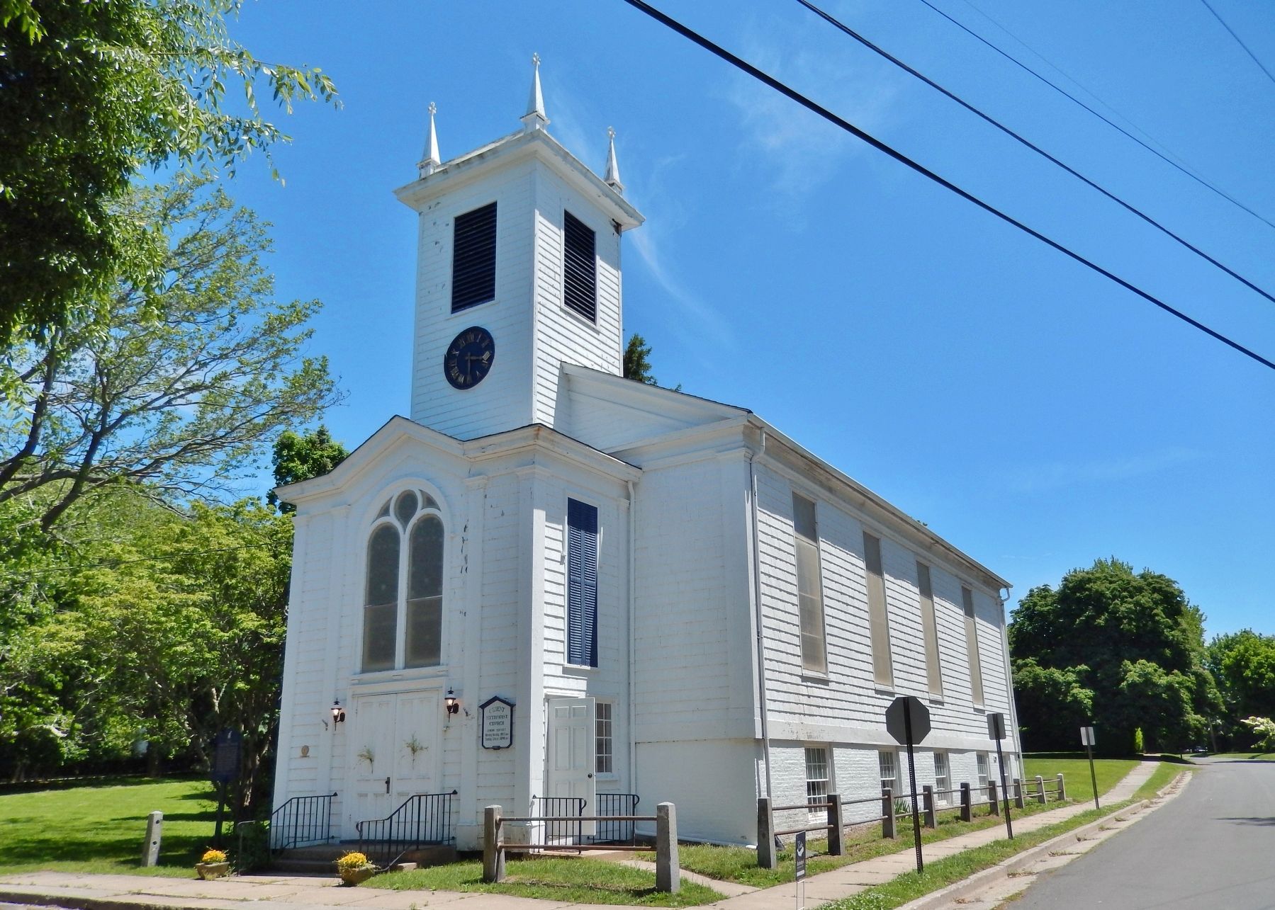 Orient Methodist Church (<i>corner perspective view</i>) image. Click for full size.