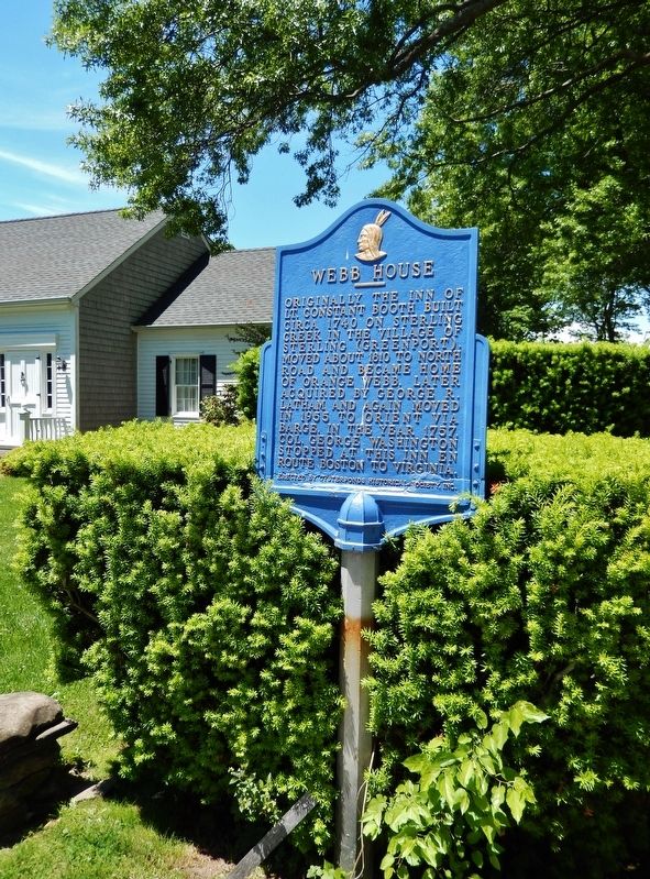 Webb House Marker (<i>tall view</i>) image. Click for full size.