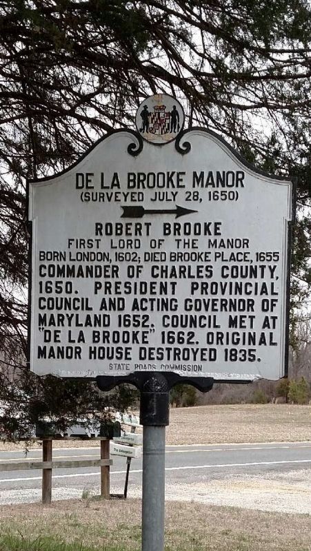 De La Brooke Manor Marker image. Click for full size.