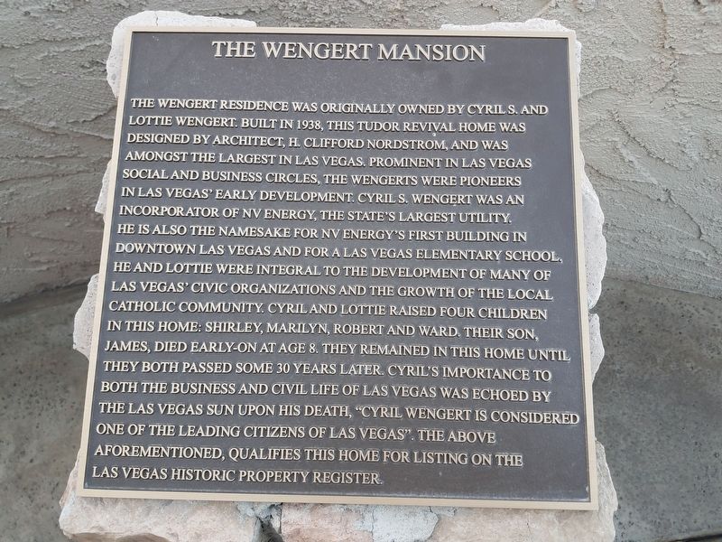 The Wengert Mansion Marker image. Click for full size.