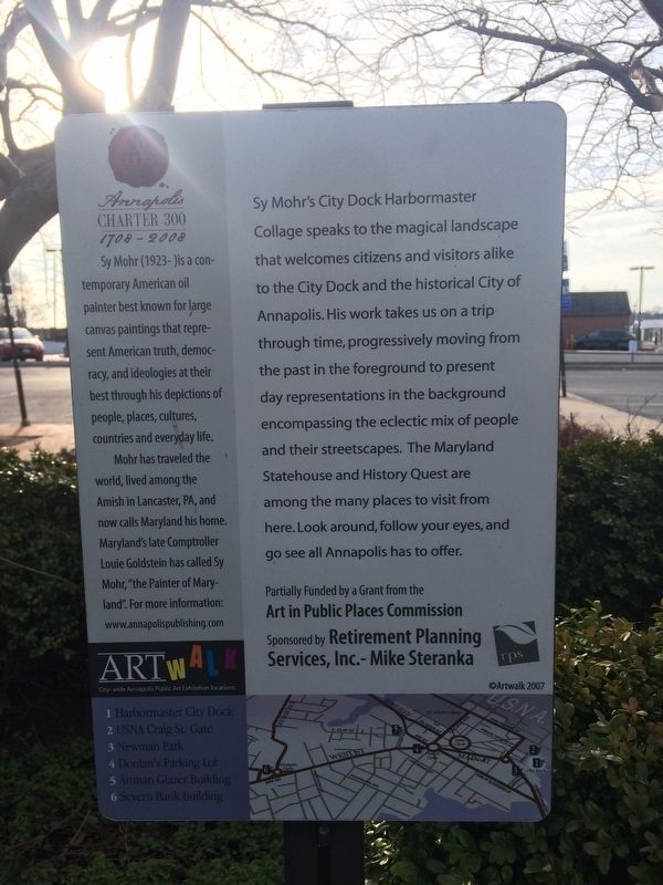 Sy Mohr's City Dock Harbormaster Collage Marker. Click for full size. Sy Mohr's City Dock Harbormaster Collage Marker image. Click for full size.