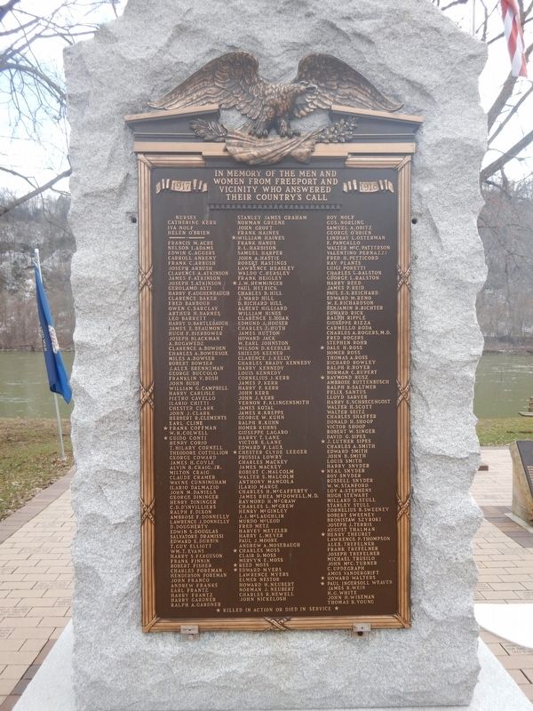 Freeport Veterans Memorial World War I Marker image. Click for full size.
