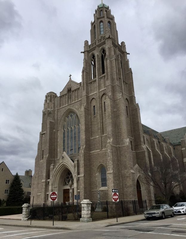 Saint Agnes Cathedral and Marker. Click for full size. Saint Agnes Cathedral and Marker image. Click for full size.