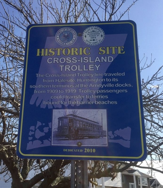 Cross-Island Trolley Marker image. Click for full size.
