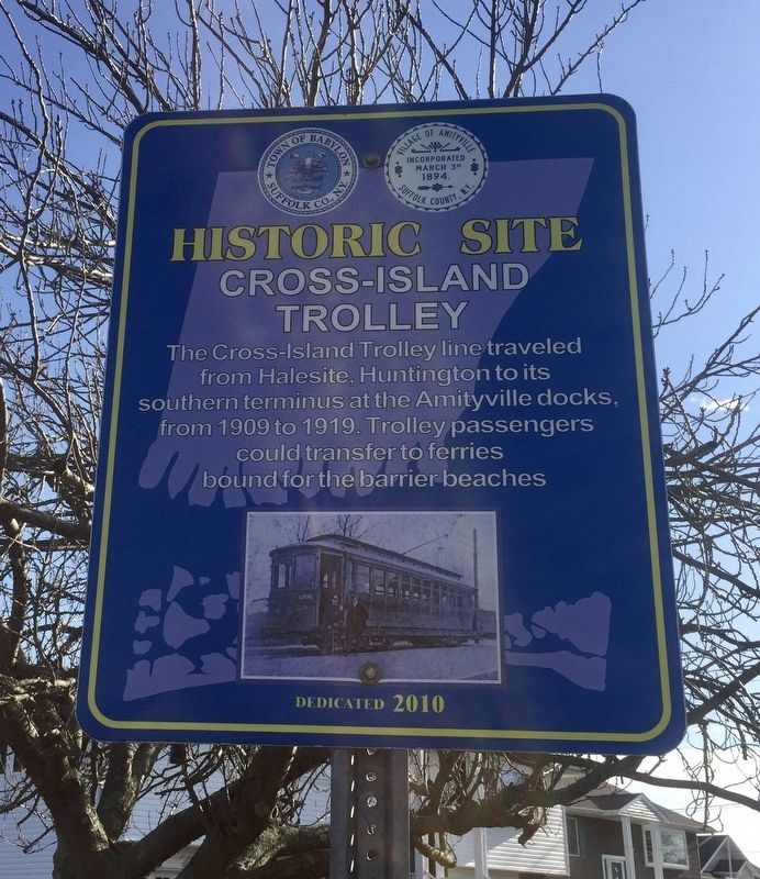 Cross-Island Trolley Marker image. Click for full size.