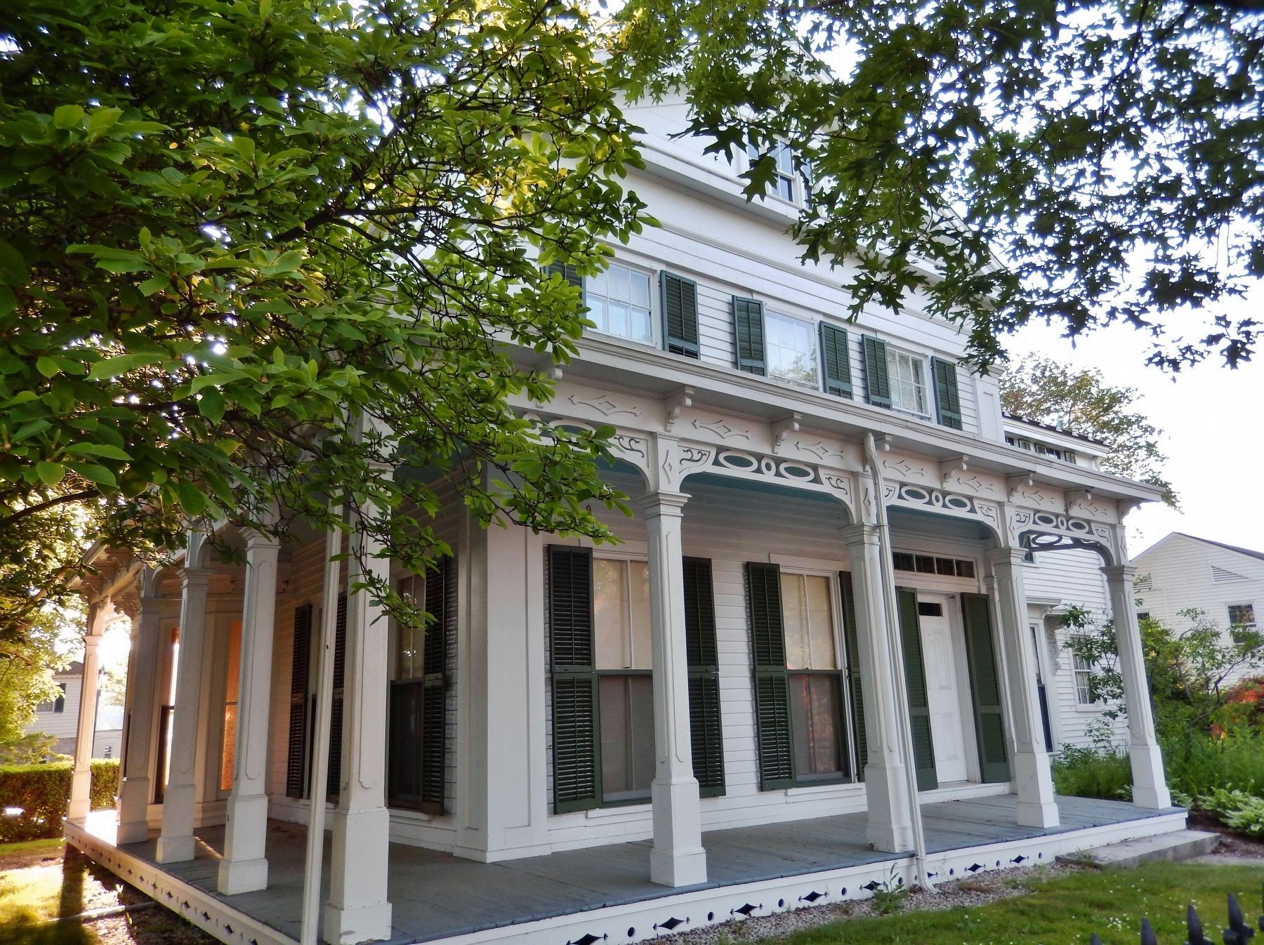Thomas S. Greenman House (<i>porch and ornate decorations added in the 1870s</i>). Click for full size. Thomas S. Greenman House (<i>porch and ornate decorations added in the 1870s</i>) image. Click for full size.