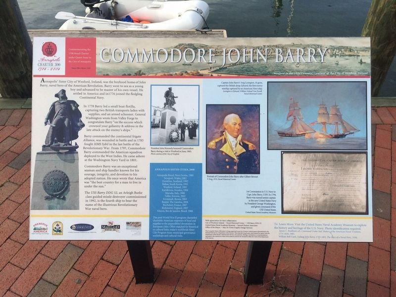 Commodore John Barry Marker image. Click for full size.