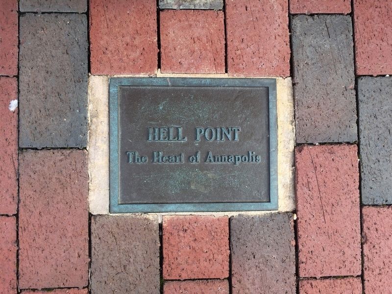 Hell Point Plaque located on the F Dock off of Compromise Street image. Click for full size.