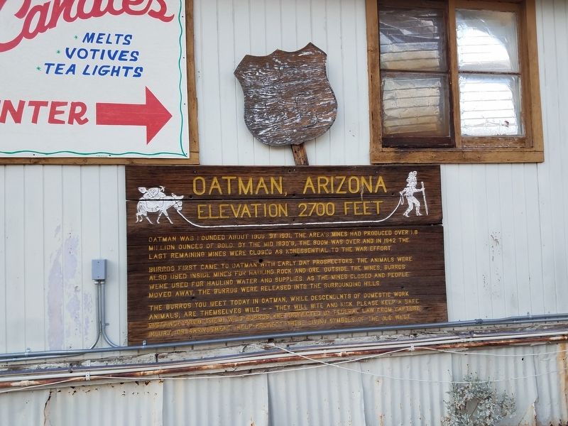 Oatman, Arizona Marker image. Click for full size.