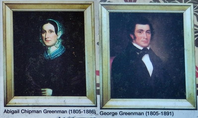 Marker detail: George & Abigail Greenman image. Click for full size.