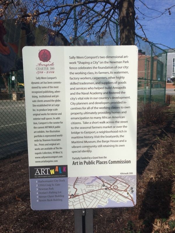 Sally Wern Comport's "Shaping a City" Marker image. Click for full size.