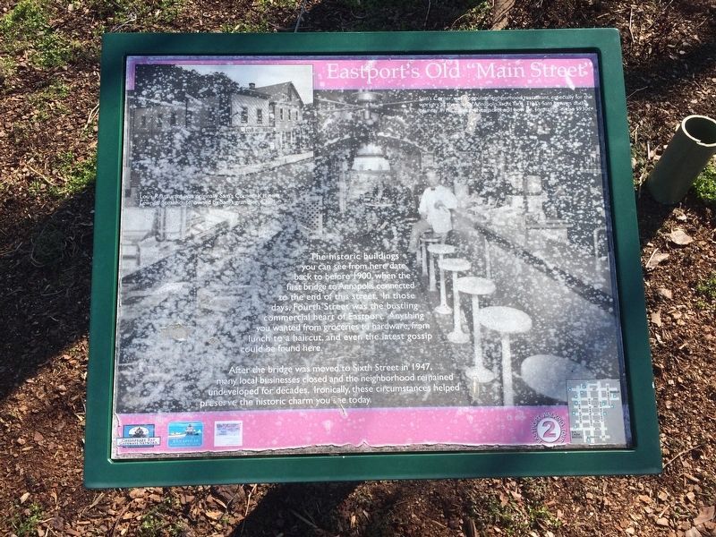 Eastport's Old "Main Street" Marker. Click for full size. Eastport's Old "Main Street" Marker image. Click for full size.