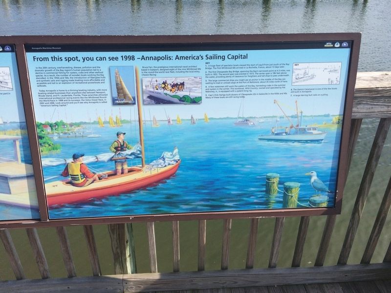 From this spot, you can see 1998 - Annapolis: America's Sailing Capital Marker image. Click for full size.