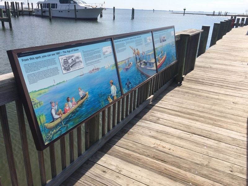From this spot, you can see 1919 - Oysters: The Bay's "White Gold" Marker. Click for full size. From this spot, you can see 1919 - Oysters: The Bay's "White Gold" Marker image. Click for full size.