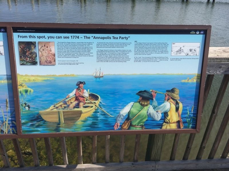 From this spot, you can see 1774 - The "Annapolis Tea Party" Marker. Click for full size. From this spot, you can see 1774 - The "Annapolis Tea Party" Marker image. Click for full size.