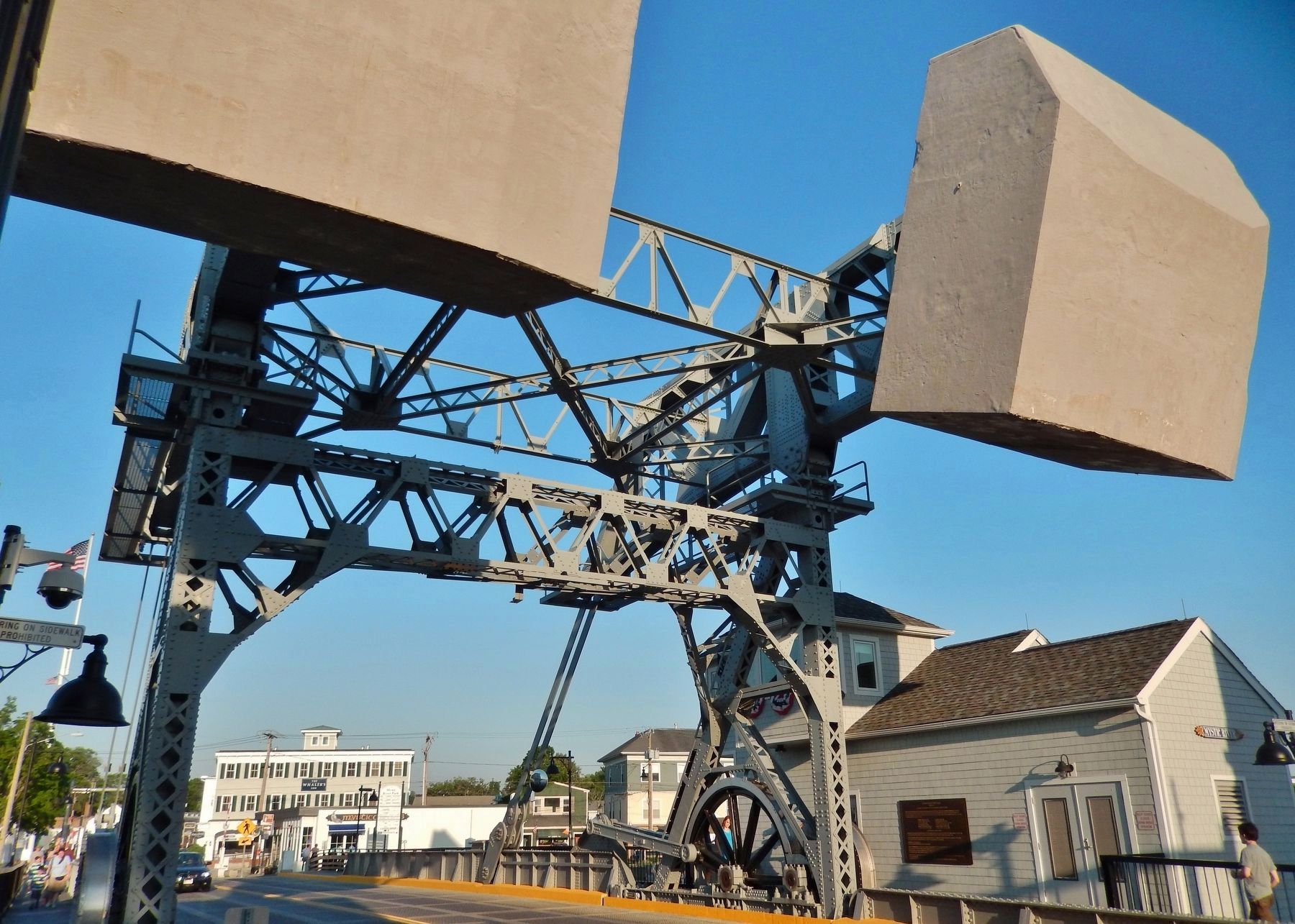 Mystic River Bascule Bridge Marker (<i>wide view</i>). Click for full size. Mystic River Bascule Bridge Marker (<i>wide view</i>) image. Click for full size.