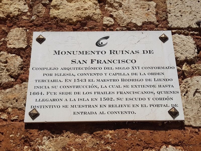 Monument of the San Francisco Ruins Marker. Click for full size. Monument of the San Francisco Ruins Marker image. Click for full size.