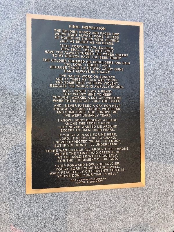 Plaque on rear of monument.. Click for full size. Plaque on rear of monument. image. Click for full size.
