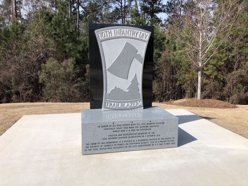 70th Infantry Div. Monument (rear). Click for full size. 70th Infantry Div. Monument (rear) image. Click for full size.