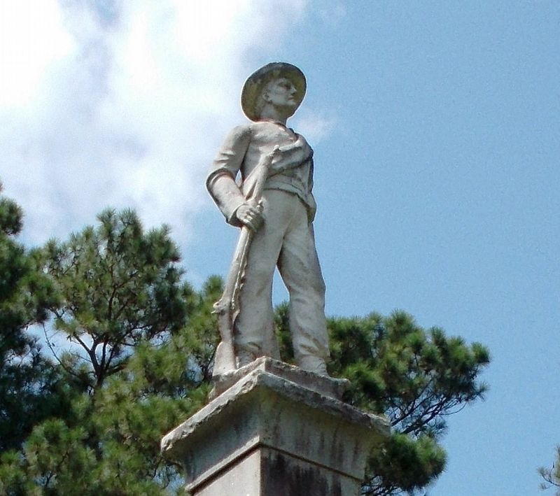 Closeup of the statue on Franklin’s Confederate Monument. image. Click for full size.