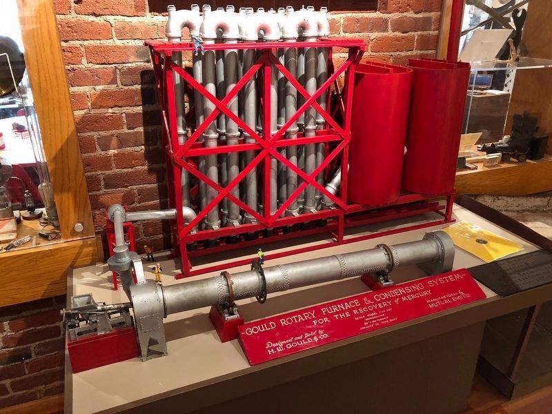 Model of a Rotary Furnace at the Almaden Quicksilver Museum. Click for full size. Model of a Rotary Furnace at the Almaden Quicksilver Museum image. Click for full size.