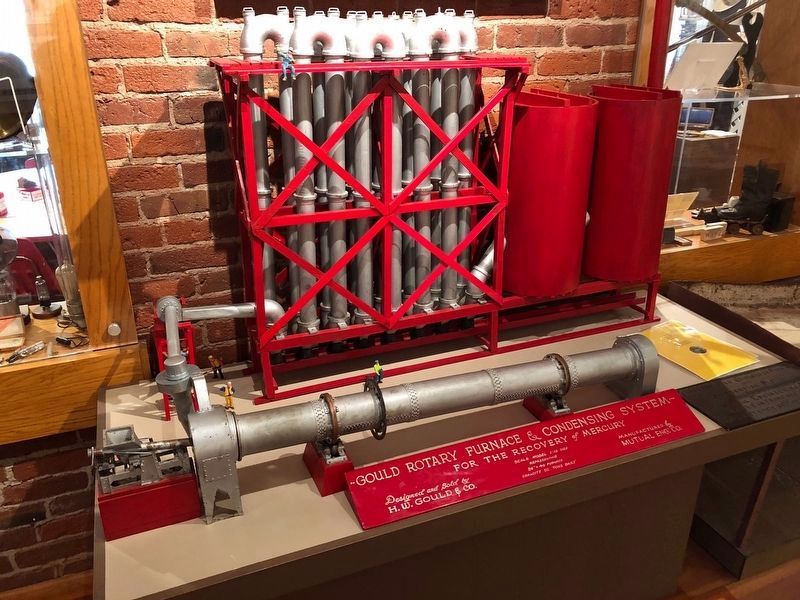 Model of a Rotary Furnace at the Almaden Quicksilver Museum image. Click for full size.