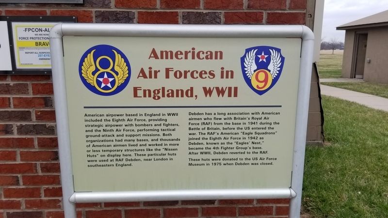 American Air Forces in England, WWII Marker. Click for full size. American Air Forces in England, WWII Marker image. Click for full size.
