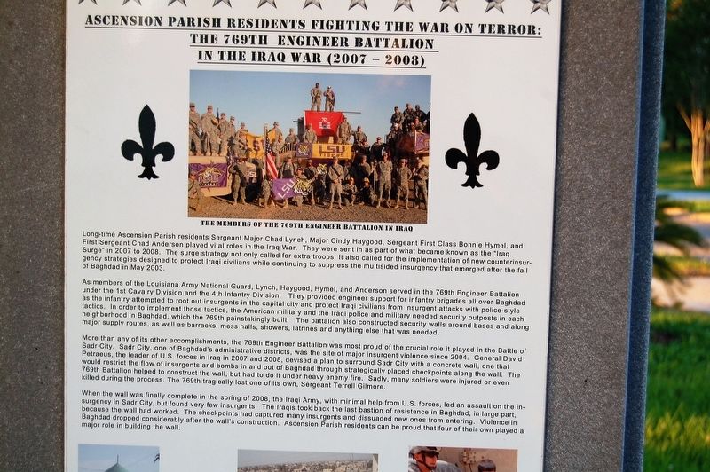 Ascension Parish Residents Fighting the War on Terror Marker. Click for full size. Ascension Parish Residents Fighting the War on Terror Marker image. Click for full size.