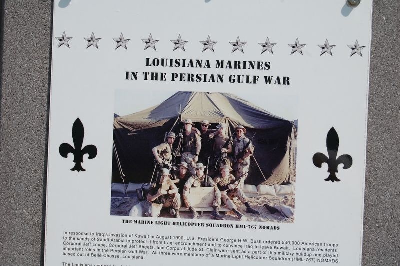 Louisiana Marines in the Persian Gulf War Marker image. Click for full size.