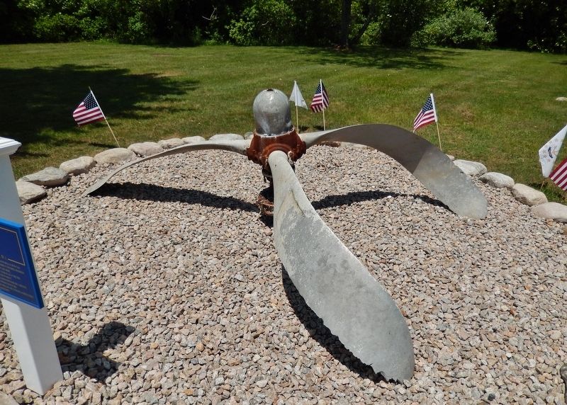 Propeller from McQuadys aircraft (<i>located behind marker</i>) image. Click for full size.